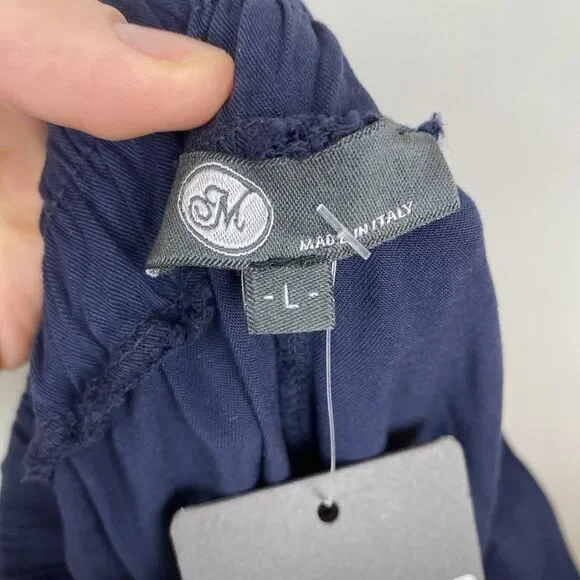 M Made In Italy Woven Pants women's L 29x29 Blue‎ NWT Anthropologie - Picture 8 of 12